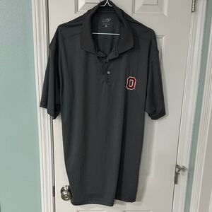 J. America Dark Gray Polo Shirt with Red Logo